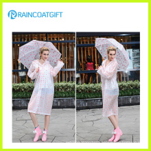 Fancy Transparent Women′s Bicycle Long Raincoat Suit Rvc-059